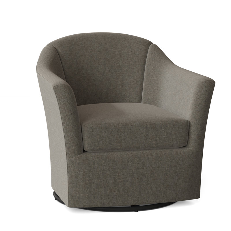Fauteuil demi-tonneau pivotant de 33,5 po Barry, Mastic 3152
