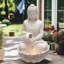 Grande fontaine bouddha en résine avec lumière DEL blanche