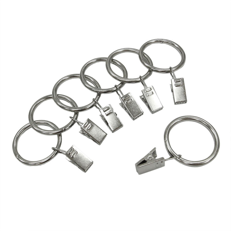 Anneaux de rideau Fraida, Nickel brossé, 2,6 po x 1,6 po x 0,4 po