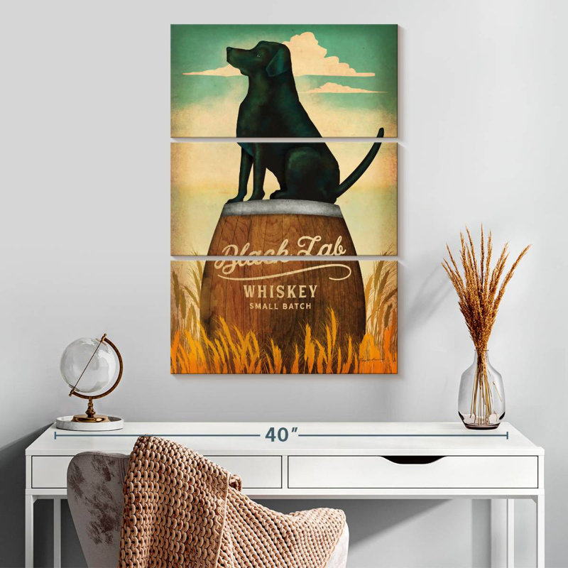 Whisky Brampt Black Lab, H 32 po x l 20 po