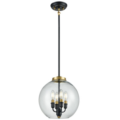 Luminaire suspendu sphère 4 lumières unique Tyrel
