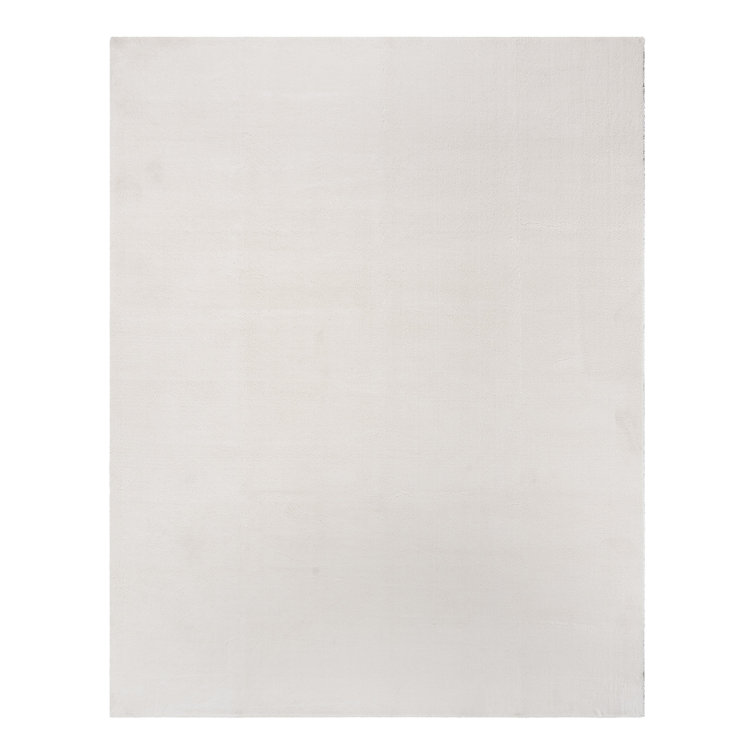 Gertmenian Cadence Tonee Cream Solid Color Plush Polyester Shag Indoor Area Rug