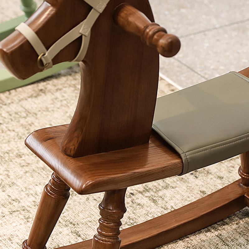 Chaise berçante en bois, Brun