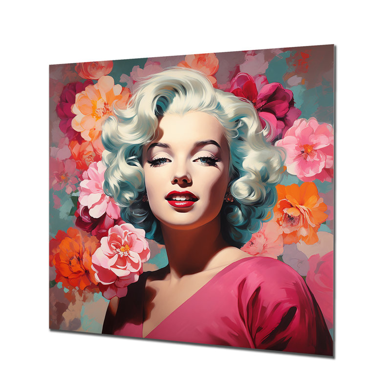 Marilyns Vibrance 2 - Pop Art, art mural en métal, H 16 po x l 16 po