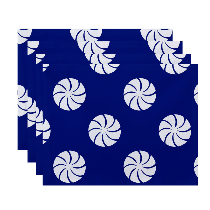 4 Piece Placemat Set, Royal Blue