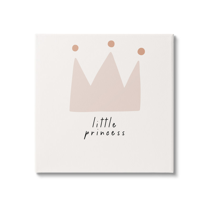 «Girl's Little Princess cmw-106», art mural personnalisé, H 17 po x l 17 po, Toile tendue, Oui