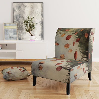 Chaise rembourrée Leaves - Fauteuil de chambre flottant avec feuilles flottantes
