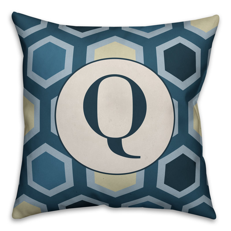 Geometric Reversible Throw Pillow, Q