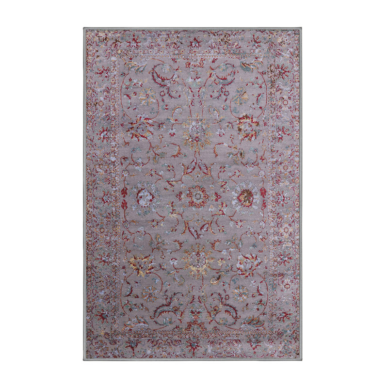 Tapis oriental rouge / gris Hammonton, Rectangle 2 pi x 3 pi