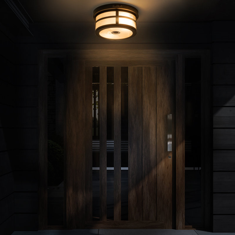 Matte Black 2 - Bulb Outdoor Flush Mount