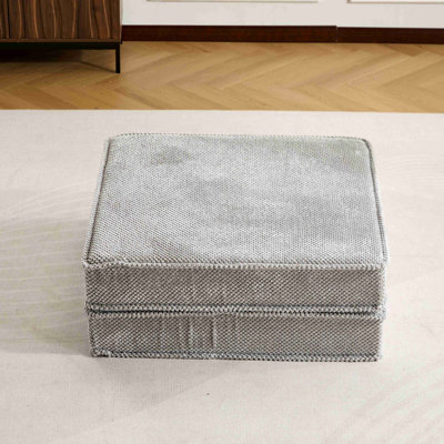 Sofa,Convertible Floor Sofa Bed,DIY Boneless Modular Sectional Sofa,No Assembly Required,Circle Fleece Fabric,1 Ottoman