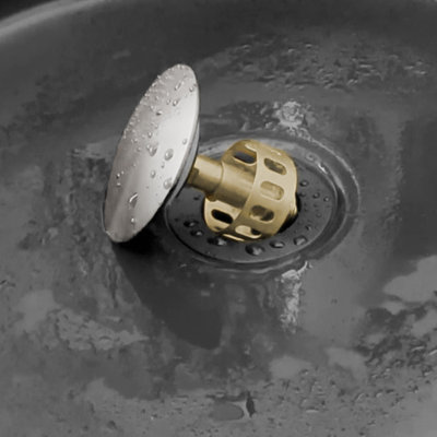 Drain escamotable pour lavabo de salle de bain STY retouche sans trop-plein Élan