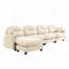 Canapé modulaire en chenille 4 places avec 2 coussins et repose-pieds-1733203890