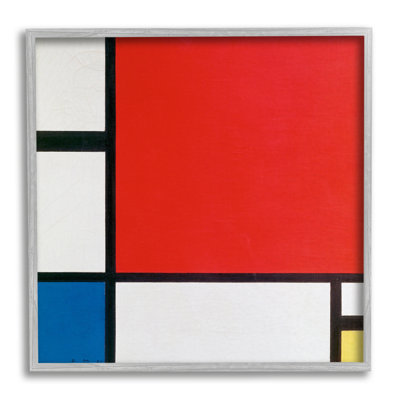 "Composition II in Red Blue Yellow Piet Mondrian Classic Abstract" par One1000paintings - cadre flottant, impression sur toile