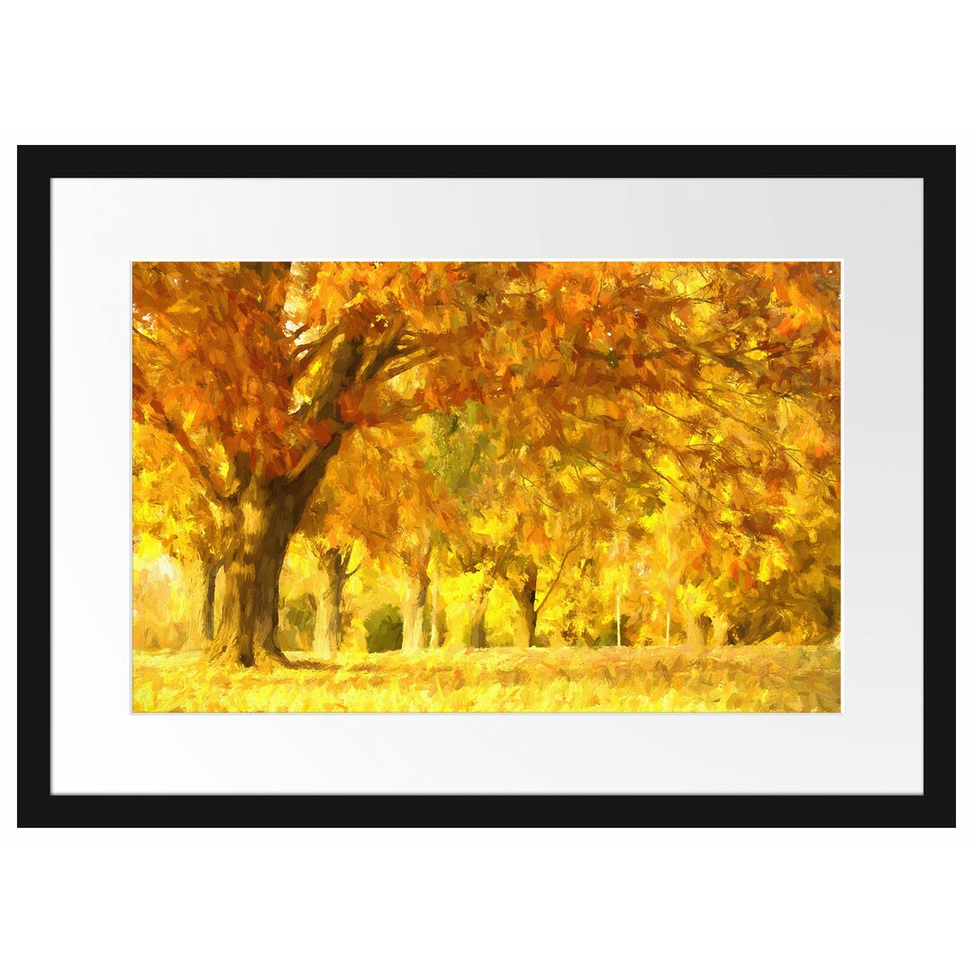 Gerahmtes Poster Schöne Herbstlandschaft