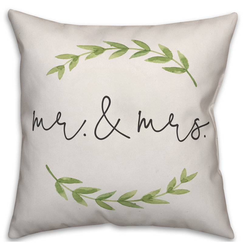 Coussin Mr et Mme, 18 po x 18 po, Pas de bourre