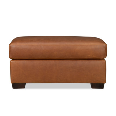 Repose-pieds en cuir véritable Cranbrook