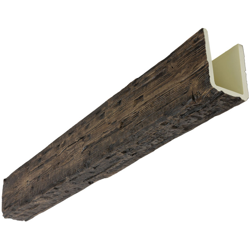 Salvaged Timber HeritageTimber Faux Wood 3-Sided Ceiling Beam (U-Beam), Kona Brown, 9.5" H x 7.5" W x 96" D