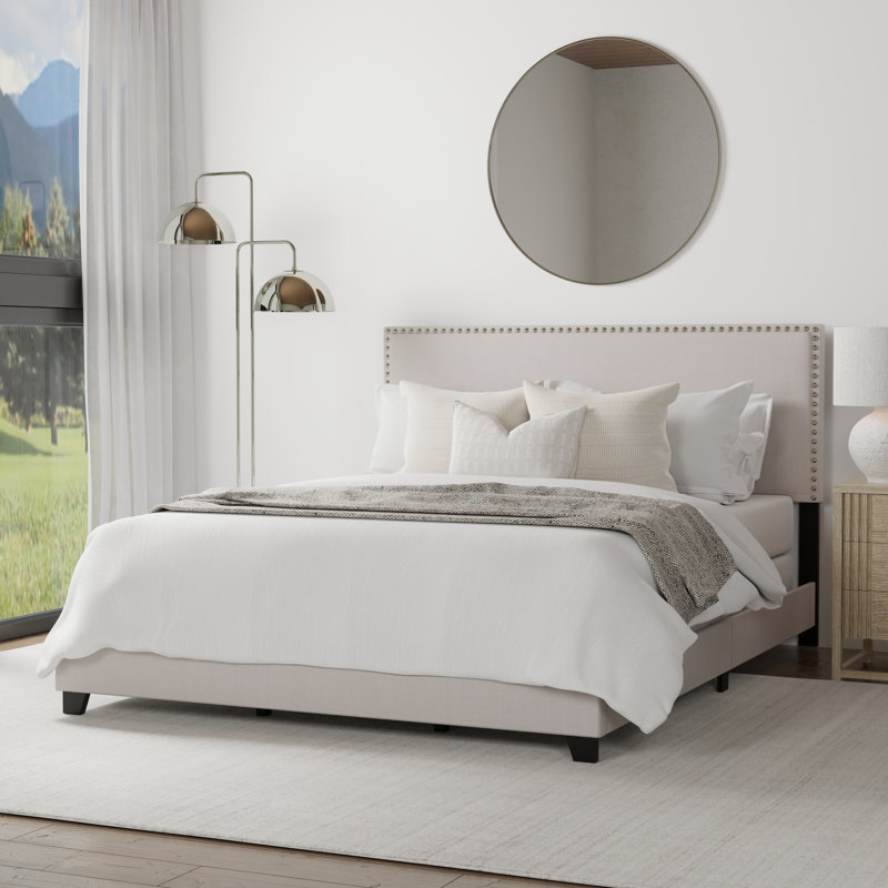Takengon Upholstered Standard Bed, Queen, Fog