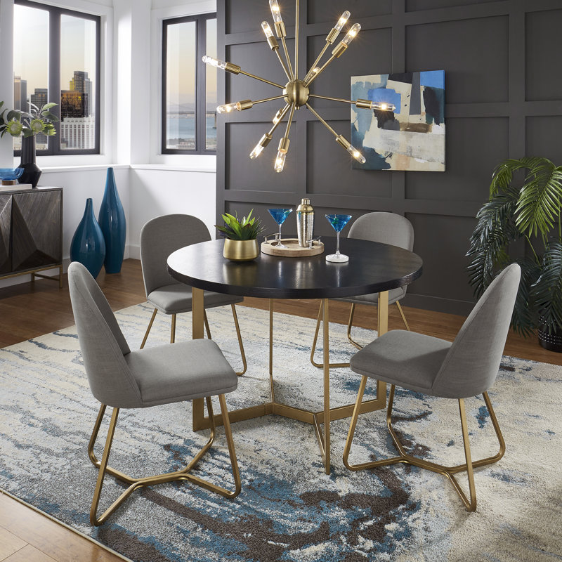 Ainhoa 4 - Person Trestle Dining Set, Flint Gray