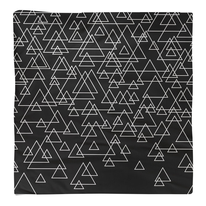 Polyester Geometric Square Napkin, 0.1" H x 10" W x 10" D, Black, Polyester Twill