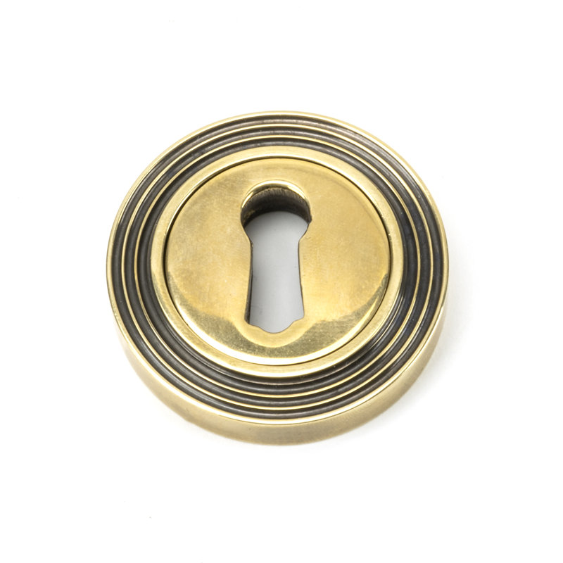 Escutcheon Door Accessory, Aged Brass