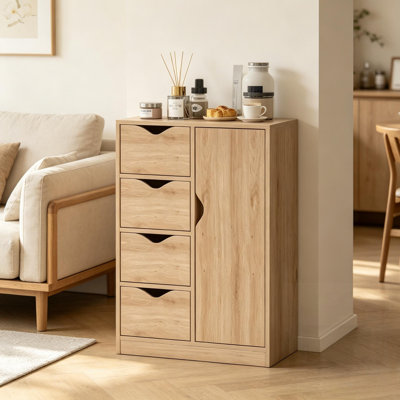 Compact Vertical Storage Cabinet with Multi-Compartment and Narrow Design, Ideal for Small Spaces and Organized Living
