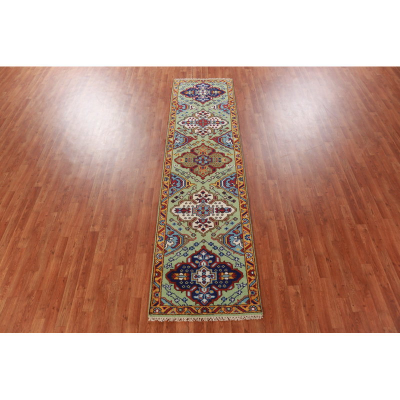 Tapis vert vert Kazak
