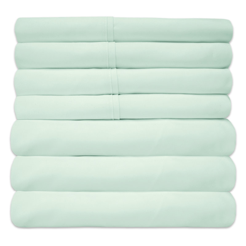 Beige Queen Microfiber Deep Pocket 6-Piece Sheet Set