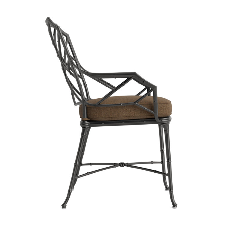 Calcutta Outdoor Dining Chair, Fusion Moccasian, Textured Pewter