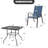 5-piece Outdoor Dining Set, PVC-coated polyester Stackable Chairs And Umbrella Hole