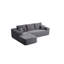 Canapé modulaire 104 po Cloud avec méridienne en forme de L et poches latérales-185420289-185420290