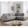 Bridgeview 109.8" Wide Chenille Fabric Cushion Back Upholstered L-Shaped Sectional Solid Wood Frame