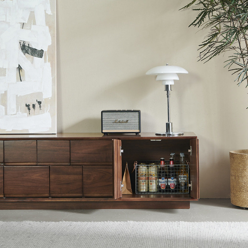 Simple Solid Wood Storage TV Cabinet