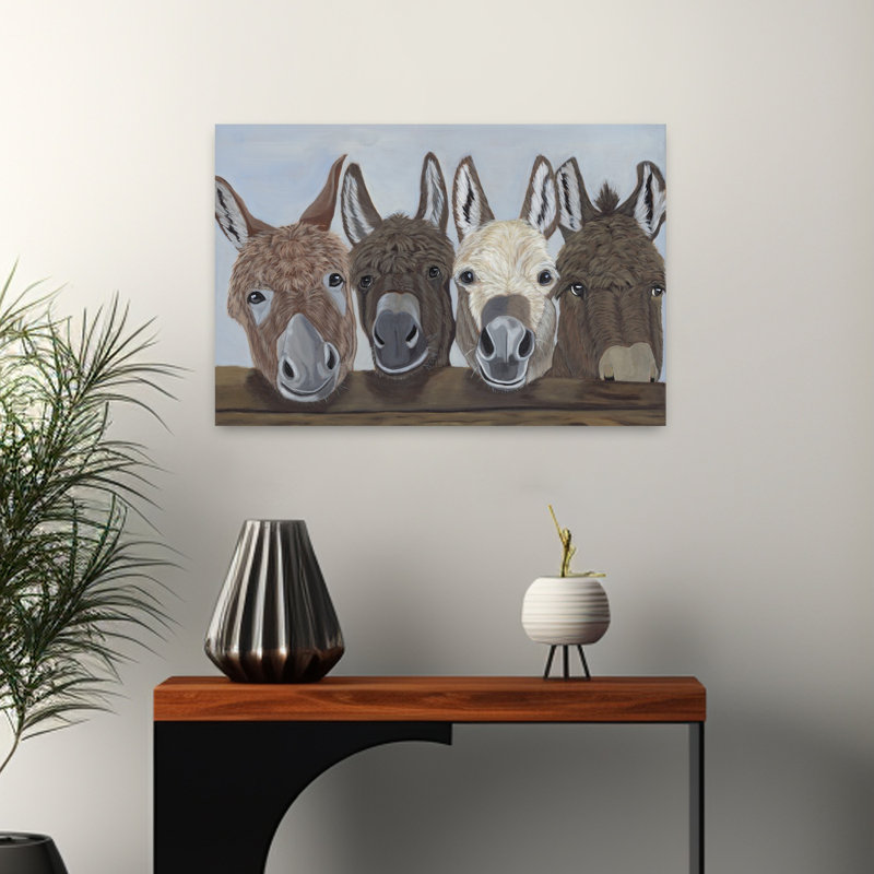 Art contemporain Barnyard Buddies, 16" H x 24" W