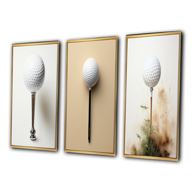 Minimalisme, jeu de golf 3 pièces