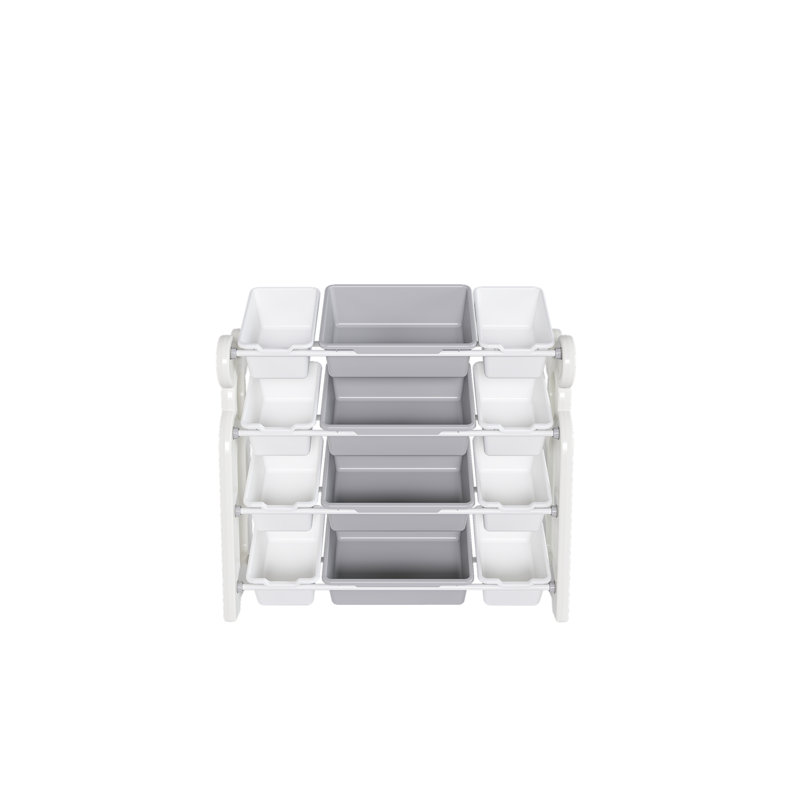 Rangement pour jouets pour enfants avec 12 bacs