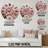 Cherry Blossom Whisper Pink And White - Flowers Black Face Wall Clock-1833587104