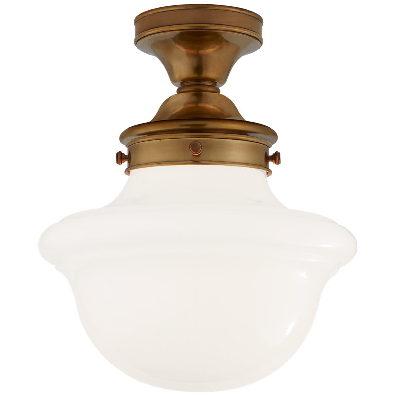 Chapman & Myers Edmond Flush Mount, Hand-Rubbed Antique Brass