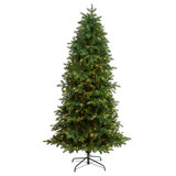 Lighted Artificial Fir Christmas Tree