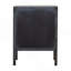 Table de chevet en simili cuir massif, 3 tiroirs, gris et noir