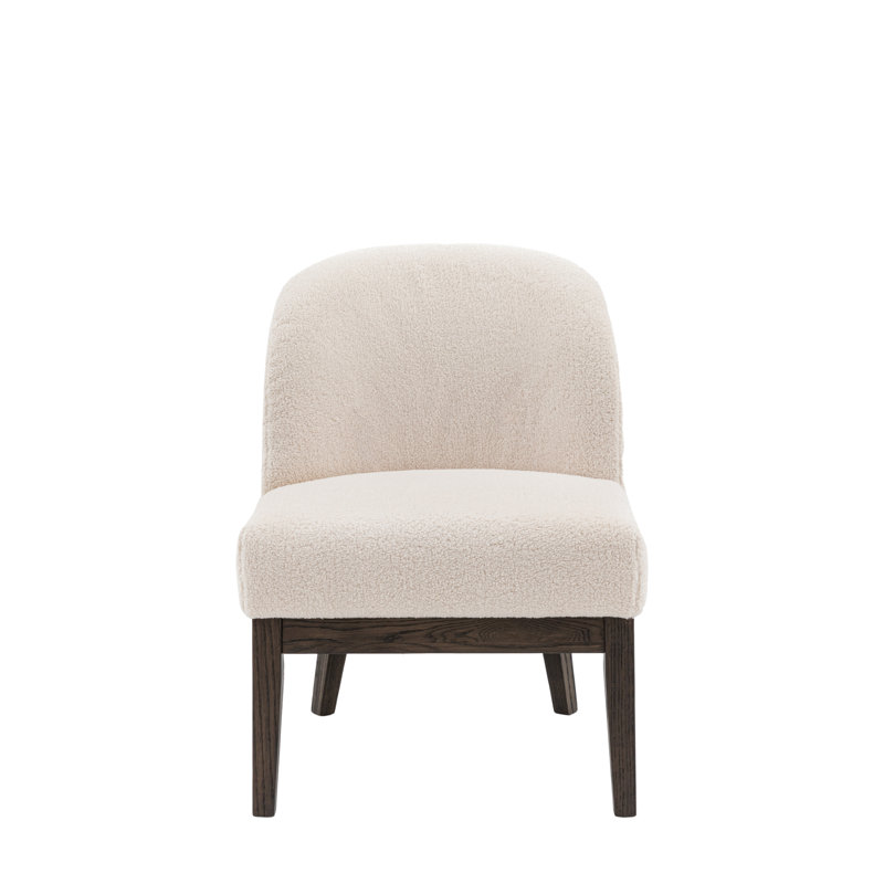 Mathusha Upholstered Side Chair, Dark Grey, Vanilla