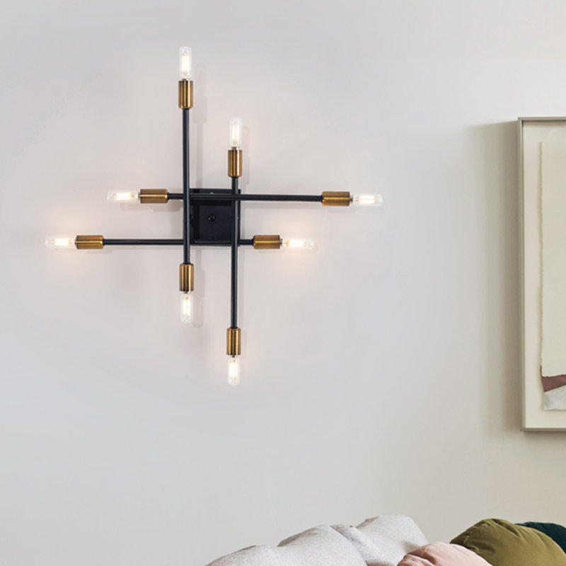 Plafonnier encastré 8 lumières 21,85 po Aubriauna, Or