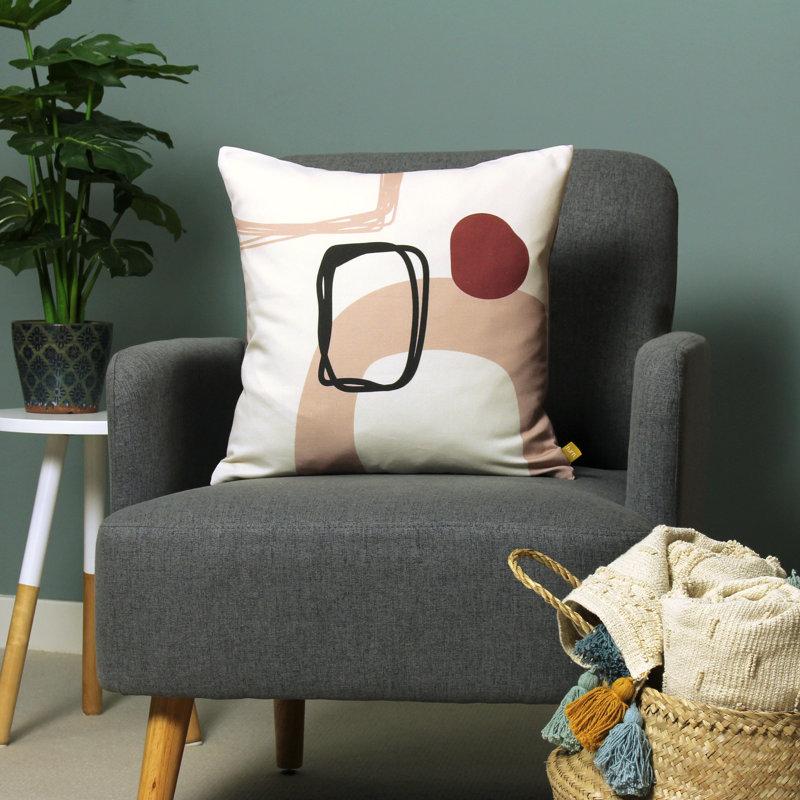 Aida Abstract Square Throw Pillow Cover