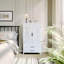 Armoire de rangement, rustique, en bois, 27 po / 27 po, grande tour blanche