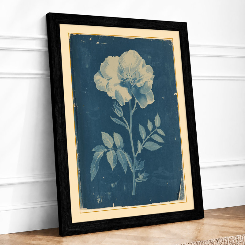 Pale Bloom Study Botanical - Print, A1 - 84.1 x 59.4 cm, Black