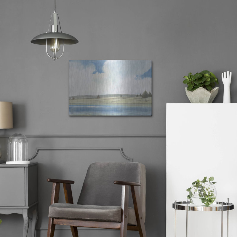 Highland Dunes «Tranquil Landscape» par James Wiens, art mural en métal, H 16 po x l 24 po