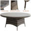 Strunk 4 - Person Patio Dining Set with Round Table , Cushions Included-685264554-685264557