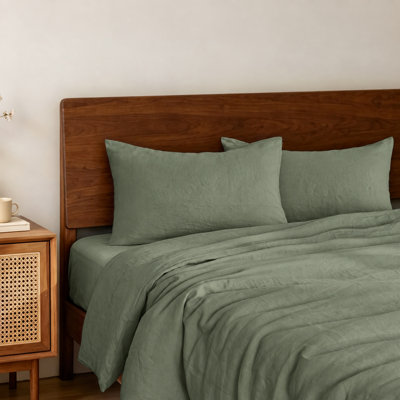 Clara 100% French Linen Duvet Cover Set with Shams