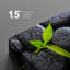 «Zen Stones Rain Drops over Black Rocks and a Little Green Plant», reproduction de photo sur toile tendue-56324496